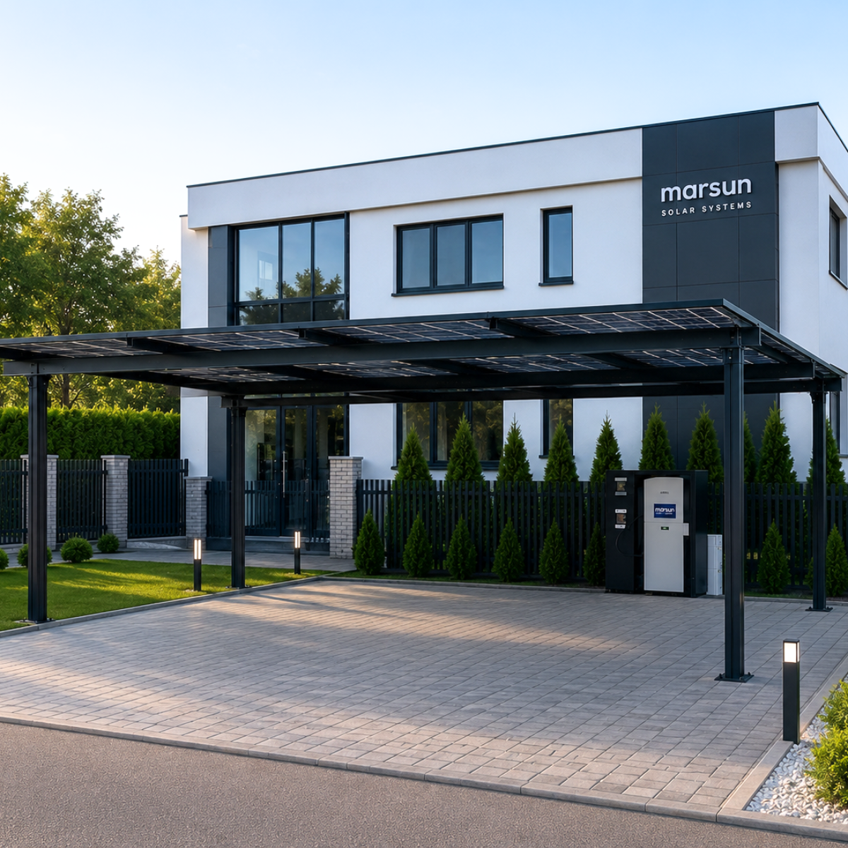 Carport z biurem